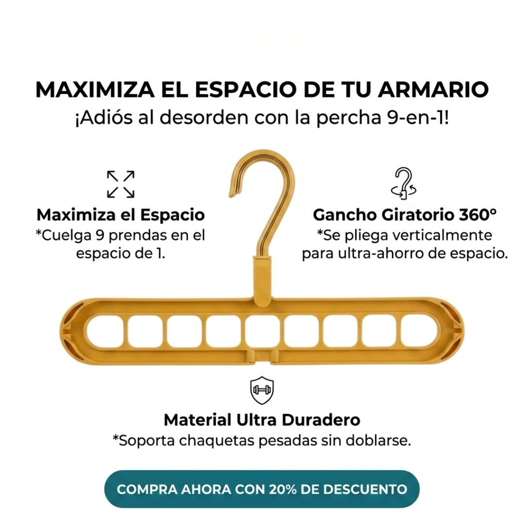Hanger Pro® - Maximizador de Espacio 9-en-1