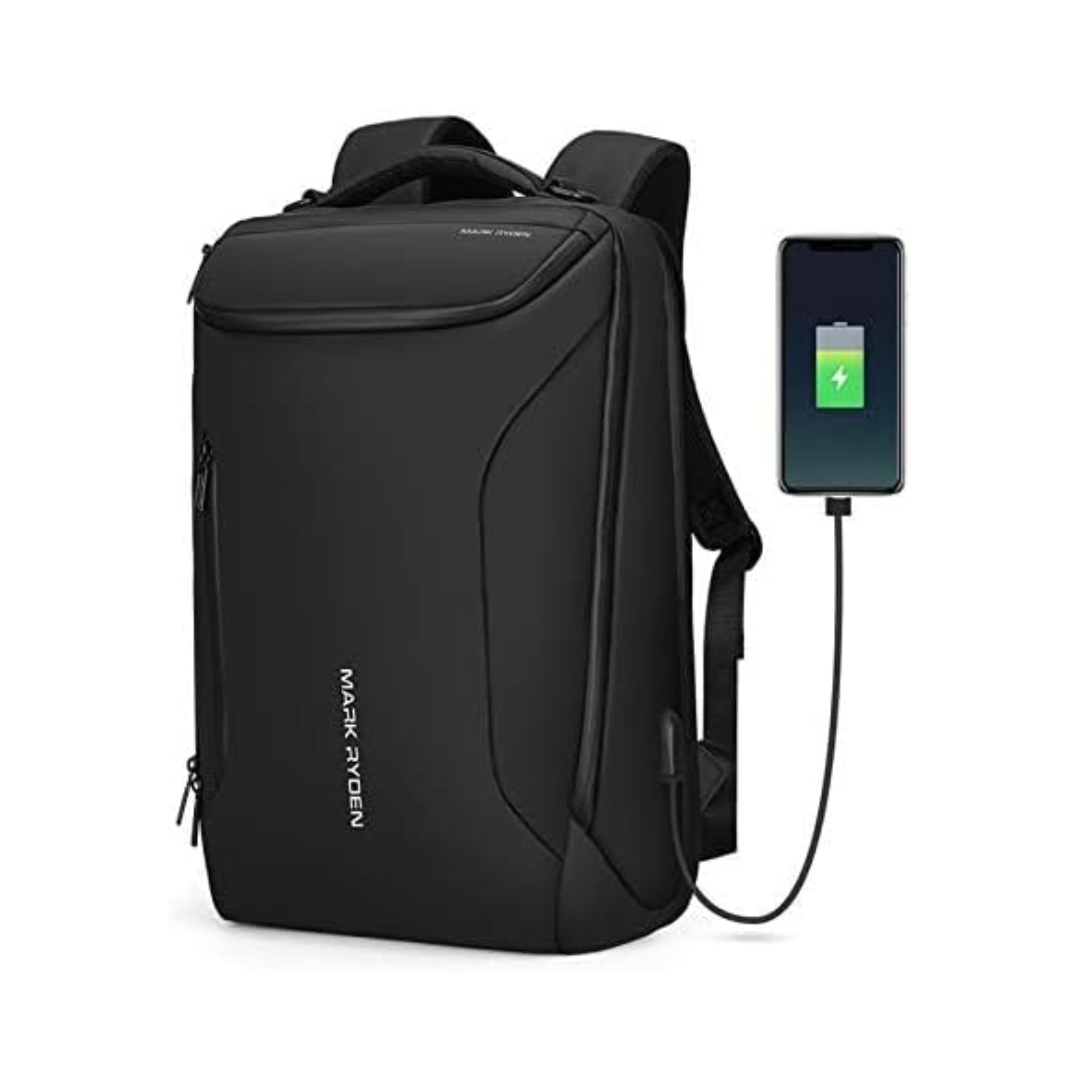 Mark Ryden® - Mochila de Negocios Impermeable de Alta Tecnología con Diseño Compacto y Puerto de carga USB. Compartimiento para Laptops y Portátiles.